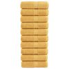 vidaXL Gastendoekjes SOLUND 10 st 600 g/m&sup2; 30x50 cm goudkleurig