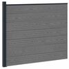 vidaXL Hekpaneel WPC en Aluminium Grijs