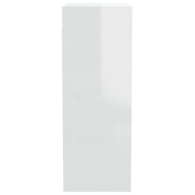 vidaXL Wandkast 34,5x32,5x90 cm bewerkt hout hoogglans wit