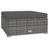 vidaXL 10-delige Loungeset met kussens poly rattan grijs