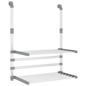 vidaXL Droogrek voor balkon 54x25x42 cm aluminium