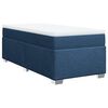 vidaXL Boxspring met matras stof blauw 100x200 cm