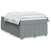 vidaXL Boxspring met matras stof lichtgrijs 120x190 cm