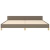 vidaXL Bedframe zonder matras stof taupe 200x200 cm