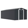 vidaXL Tuinschuur 257x489x181 cm metaal antracietkleurig
