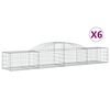 vidaXL Schanskorven 6 st gewelfd 300x50x40/60 cm gegalvaniseerd ijzer