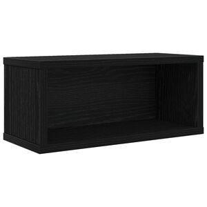 vidaXL CD Opslag Rek Zwart eiken 40 x 17 x 17 cm Bewerkt hout