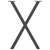 vidaXL Eettafelpoten 2 st X-vormig 50x(72-73) cm staal antraciet