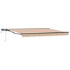 vidaXL Handmatige Luifelhouder met LED's 5 &times; 3,5 m