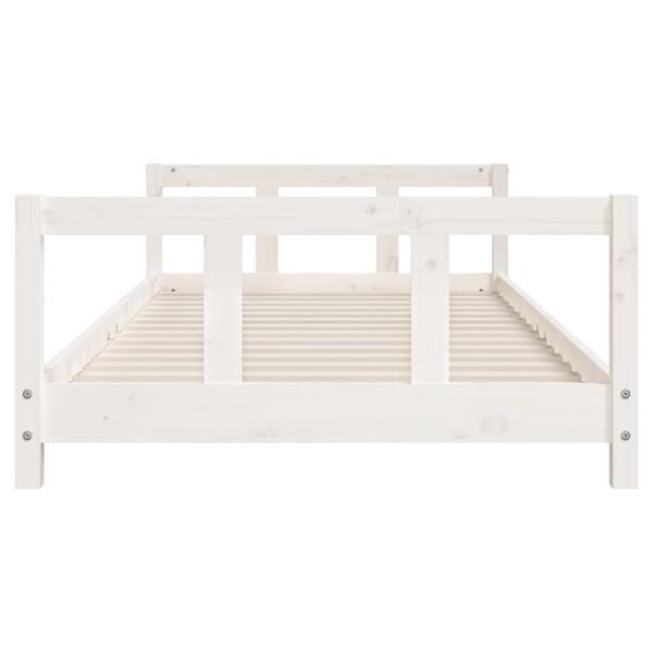 vidaXL Kinderbedframe 90x190 cm massief grenenhout wit