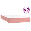 vidaXL Boxspring met matras fluweel roze 200x200 cm