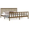 vidaXL Bedframe met hoofdbord grenenhout honingbruin 200x200 cm