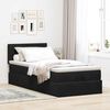 vidaXL Ottoman bed met matras 100x200 cm fluweel zwart