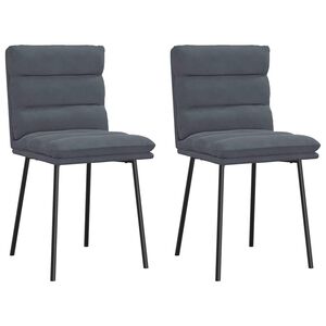 vidaXL Eetkamerstoelen 2 st fluweel donkergrijs