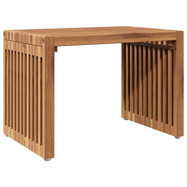 vidaXL Tuin Bijzettafel Bruin 50 x 32.5 x 35 cm Massief teakhout