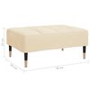vidaXL Voetenbank 78x56x32 cm fluweel cr&egrave;mekleurig