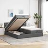 vidaXL Ottoman bed met matrassen 180x200cm stof donkergrijs