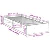 vidaXL Slaapbank zonder matras 80x200 cm massief grenenhout wit