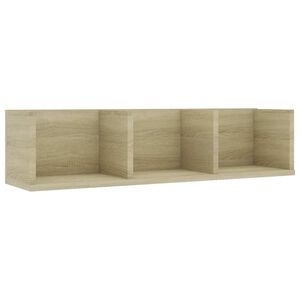 vidaXL Cd-wandschap 75x18x18 cm bewerkt hout sonoma eikenkleurig