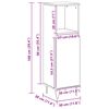 vidaXL Badkamerkast 30x30x100 cm bewerkt hout artisanaal eikenkleurig