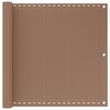 vidaXL Balkon Scherm 90 x 700 cm HDPE en Aluminium Rechthoekig Taupe