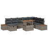 vidaXL Tuinbankenset 9 st Grijs poly rattan