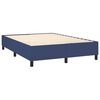 vidaXL Boxspring met matras en LED stof blauw 140x200 cm