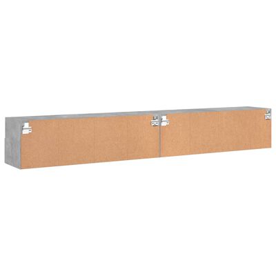 vidaXL Tv-wandmeubels 2 st 100x30x30 cm bewerkt hout betongrijs