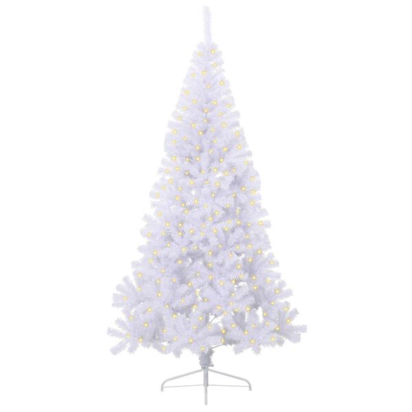 vidaXL Kunstkerstboom met 300 LED Wit 240 cm PVC en staal
