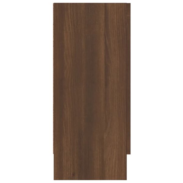 vidaXL Vitrinekast 120x30,5x70 cm bewerkt hout bruin eikenkleur
