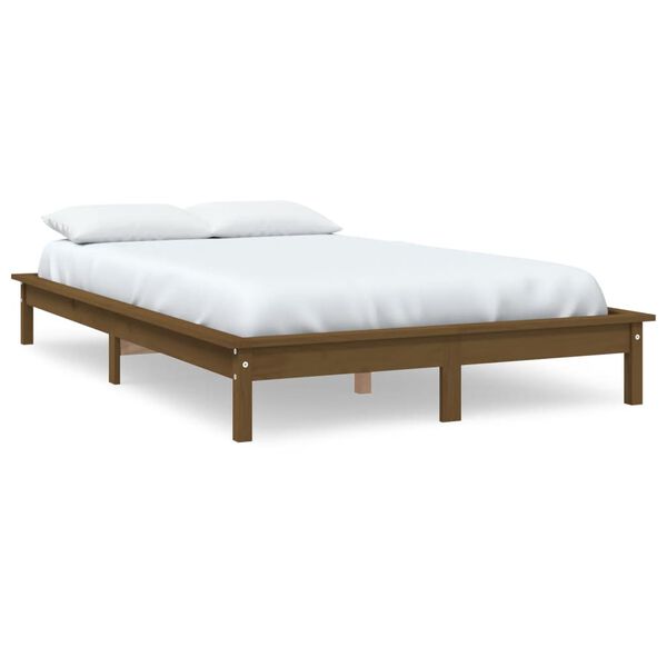 vidaXL Bedframe massief hout honingbruin 180x200 cm