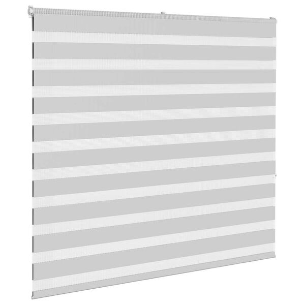 vidaXL Zebra rolgordijn 160x150 cm stofbreedte 155,9 cm lichtgrijs
