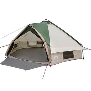 vidaXL Teepee Tent 8-Persoon 8-persoons Groen en Wit