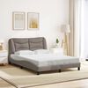 vidaXL Bedframe met LED zonder matras "Hvar" 140x200 cm stof taupe