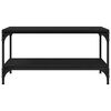 vidaXL Salontafel Zwart Eiken 81 x 50 x 40 cm Bewerkt hout