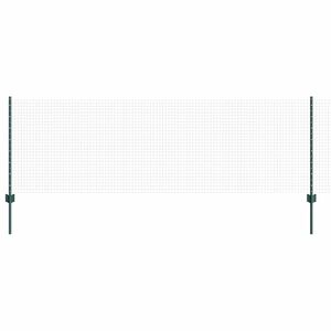 vidaXL gelast draadhek met palen 50 x 0,8 m PVC-Coated Staal Groen