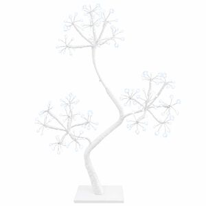 vidaXL S-vormige LED-kerstboom 2 st Wit 18 x 18 x 45 cm Staal