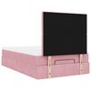 vidaXL Ottoman bed met matrassen 120x190cm fluweel roze