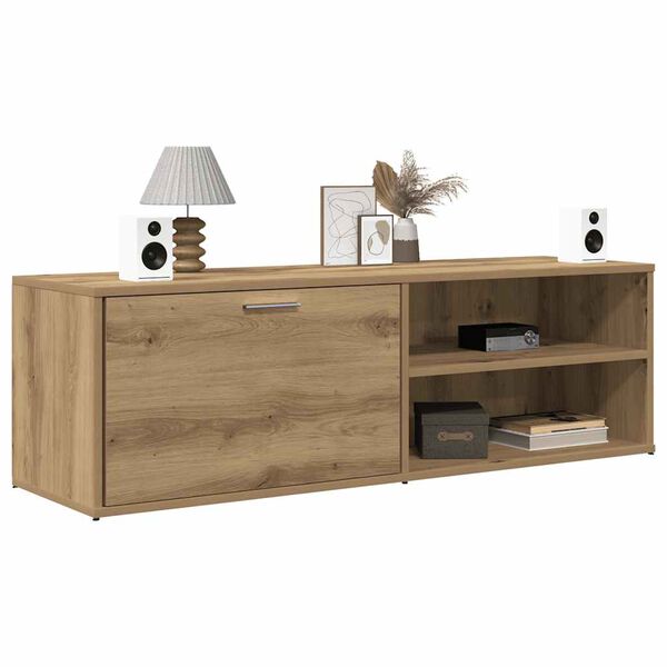 vidaXL Tv-meubel 120x34x37 cm bewerkt hout artisanaal eikenkleur