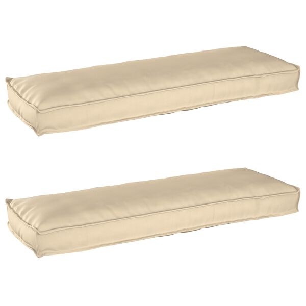 vidaXL Pallet Kussen Set 2 pcs Beige 120 x 40 x 8 cm Oxford stof