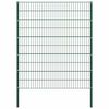 vidaXL Schuttingpaneel met palen ijzer 176,5x200 cm groen