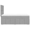 vidaXL Boxspring met matras stof lichtgrijs 80x200 cm