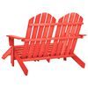 vidaXL Tuinstoel 2-zits Adirondack met voetenbank vurenhout rood