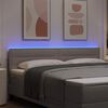 vidaXL LED Hoofdbord met LED-striplichten Taupe 180 cm Polyester