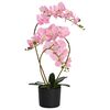 vidaXL Kunstorchidee met pot Roze 45 x 15 x 65 cm Stof, PE en PEVA