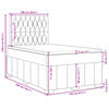 vidaXL Boxspring met matras stof zwart 120x200 cm