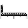 vidaXL Bedframe massief grenenhout zwart 140x190 cm