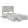 vidaXL Bedframe met hoofdeinde Beton Grijs 135 x 190 cm Bewerkt hout