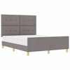 vidaXL Bedframe met hoofdeinde Taupe 140 x 200 cm Stof