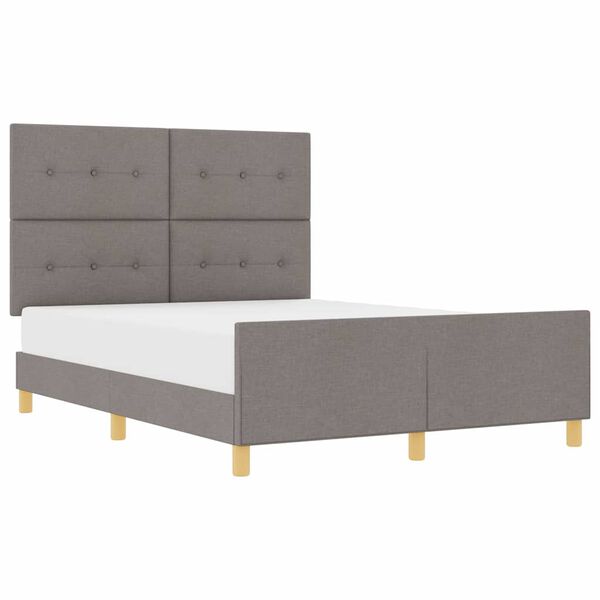 vidaXL Bedframe met hoofdeinde Taupe 140 x 200 cm Stof